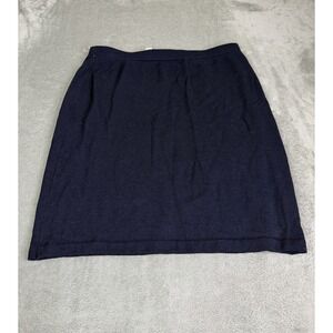 St. John Collection Skirt Women's Size XL Blue Wool Blend